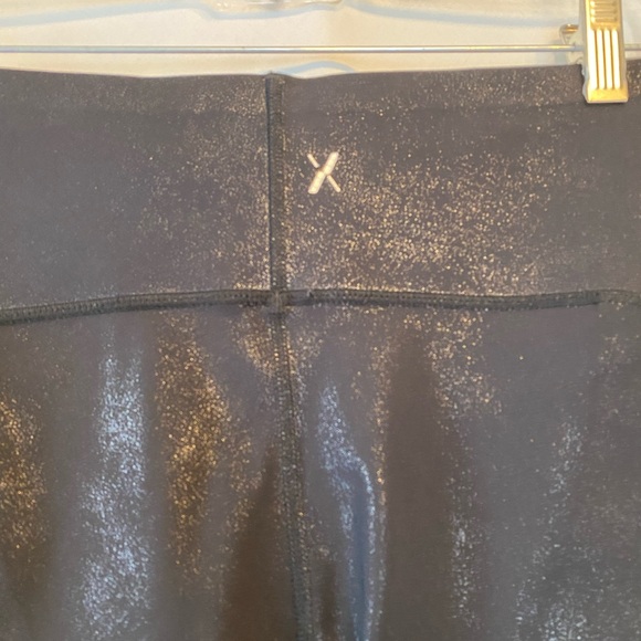 Knix Womens High Waisted Contour Leggings Black Shimmer Medium Edgy Athleisure - Picture 6 of 15